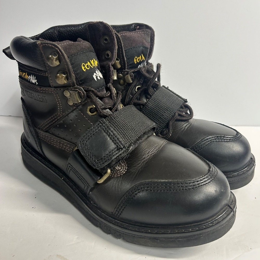 Cougar Paws Roofing Boots Black Leather Men 5 Women 7 Work Safety HS3030